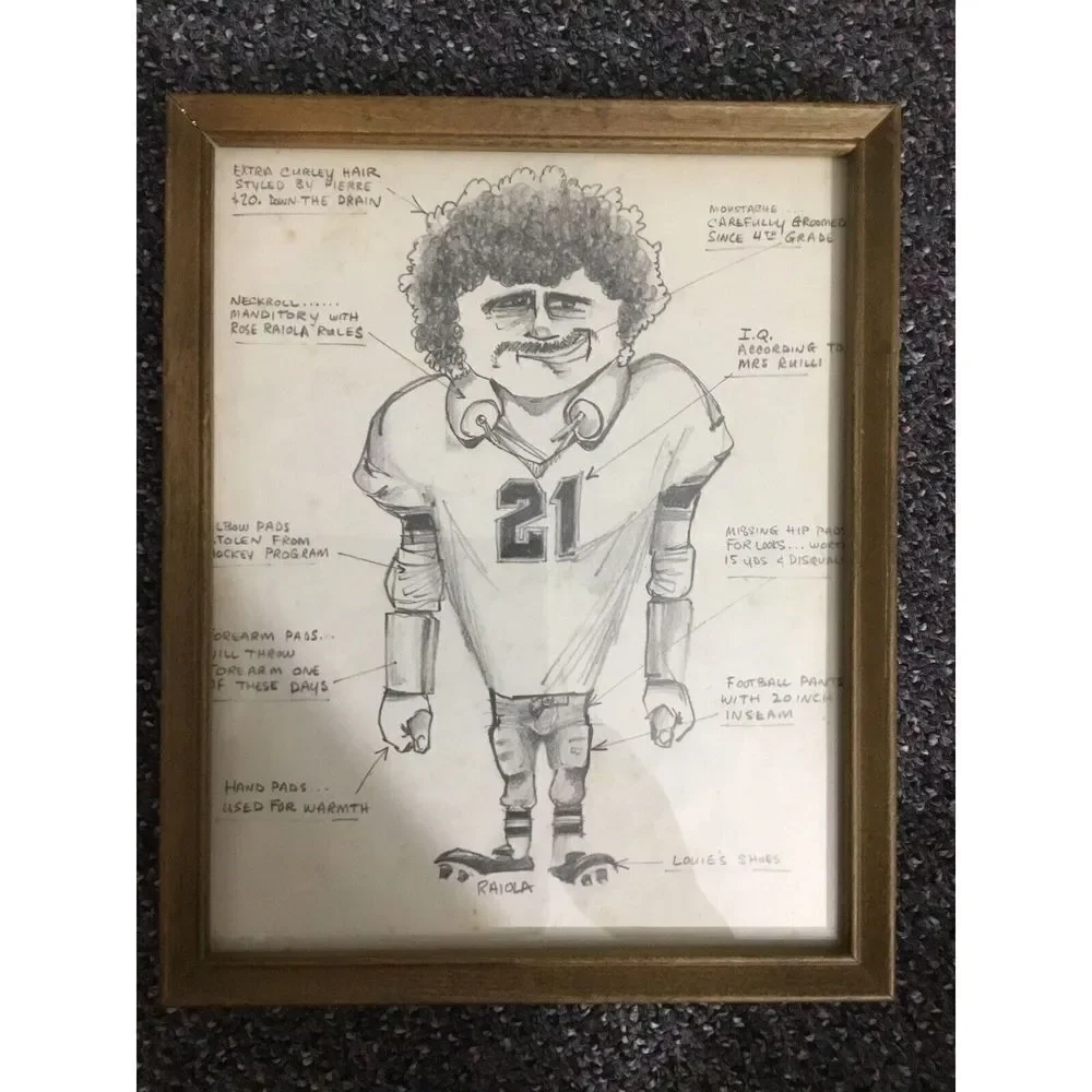 Vtg Art an Original Pencil Drawings Travesty Caricature Takeoff Baseball Raiyola